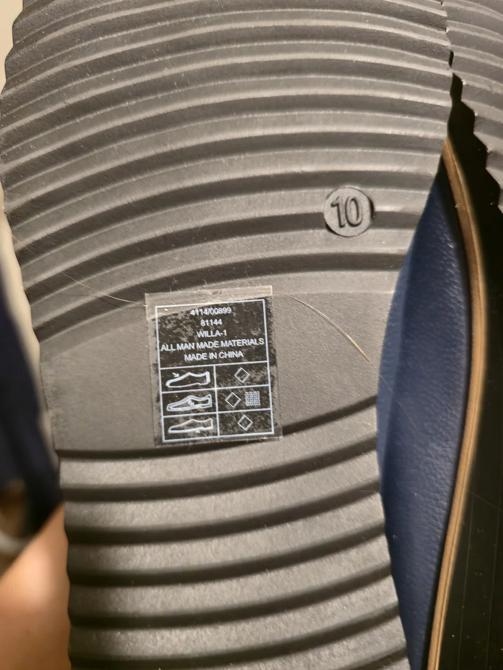 Womens Navy Slip-On Flats